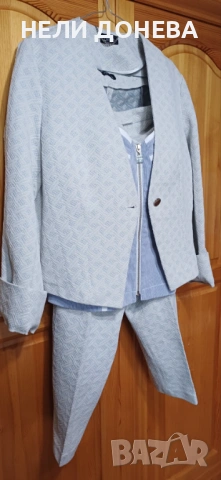 Разкошен Костюм 3 Части на OLTE Италия-Сако+Панталон+Бюстие!НОВИ!, снимка 2 - Костюми - 54044628