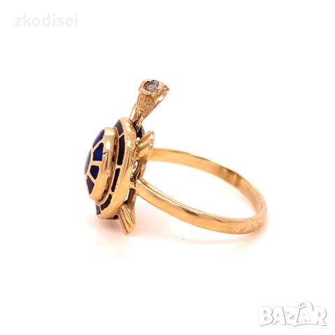 Златен дамски пръстен 4,13гр. размер:56 14кр. проба:585 модел:17013-1, снимка 2 - Пръстени - 52634850