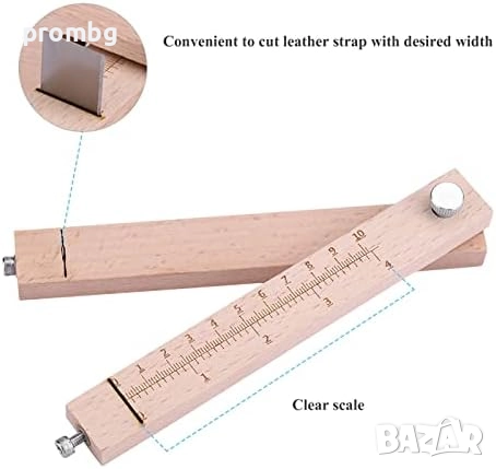 Дървен инструмент за рязане на кожени ленти, кожарски, , снимка 7 - Други инструменти - 31313789