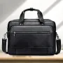 Класическа Мъжка Бизнес чанта (куфарче за лаптоп 16”) Естествена кожа!, снимка 2