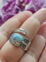Красив сребърен пръстен с Ларимар, снимка 1