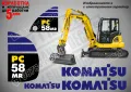 KOMATSU SK 820 стикери надписи SK820, снимка 17