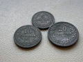 лот 5 стотинки, 10 стотинки, 20 стотинки 1917 България - 3 броя, снимка 3