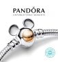 Гривна основа сребро 925 Пандора Pandora Disney Mickey and Minnie. Amélie. Масивно посребрена., снимка 2