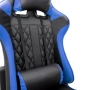 Геймърски стол за релакс с масаж и подложка за крака – син, снимка 7