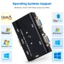 USB VGA KVM суич за управление на 2 компютъра с един монитор, клавиатура и мишка, снимка 4