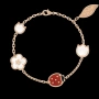 Van Cleef & Arpels VCA 5 Motifs Rose Gold Lucky Spring Alhambra Дамска Гривна, снимка 8