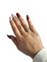 Златист дамски пръстен от медицинска стомана с голям камък, снимка 1 - Пръстени - 45454838