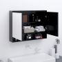 Шкаф с огледало за баня, 80x15x60 см, МДФ, антрацит, снимка 6