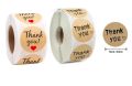 100 бр Thank You ❤ Сърце малки самозалепващи лепенки стикери за ръчна изработка за подарък, снимка 1 - Други - 41365178