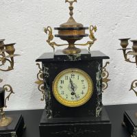 Френски каминен часовник. №5355, снимка 2 - Антикварни и старинни предмети - 45668156