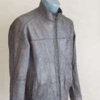 Hugo Boss Jips4 Leather Jacket Mens Size 50/L ОРИГИНАЛ! Ест. кожа!, снимка 5 - Якета - 45623960
