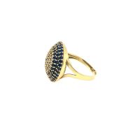Златен дамски пръстен 4,68гр. размер:60 14кр. проба:585 модел:4345-1, снимка 2 - Пръстени - 45200196