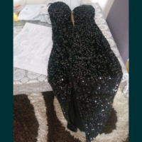 черна рокля със пает , снимка 1 - Рокли - 45040064