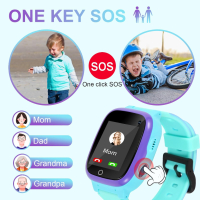 Детски интелигентен часовник LBS Tracker със SOS Anti-Lost Math Game Call Camera Touch Screen, син, снимка 6 - Детски - 45062732