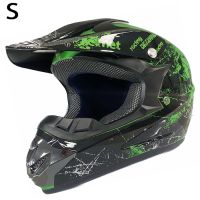 Кросова каска, S/M, черно/ зелен, Шлем за кросов мотор, снимка 5 - Аксесоари и консумативи - 46173437