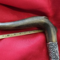 Антикварен бастун сребро рог от носорог, снимка 5 - Колекции - 44968740