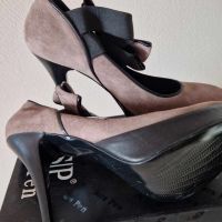 Дамски официални елегантни обувки от естествена кожа на висок ток 39 номер, снимка 1 - Маратонки - 45168708
