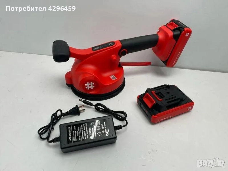 Виброчук / Вендуза за голямоформатни плочки, SHIJING 9392, 2x2Ah, 166 мм, снимка 1