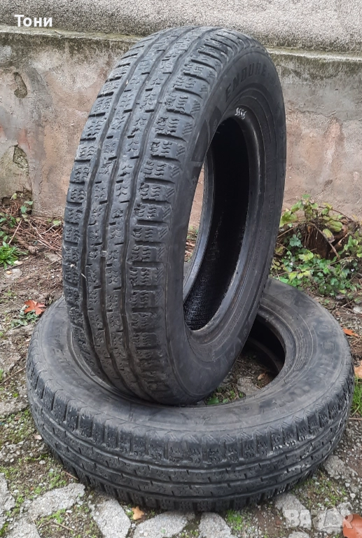 2 броя зимни гуми 195 75 16с бусови 7мм, снимка 1