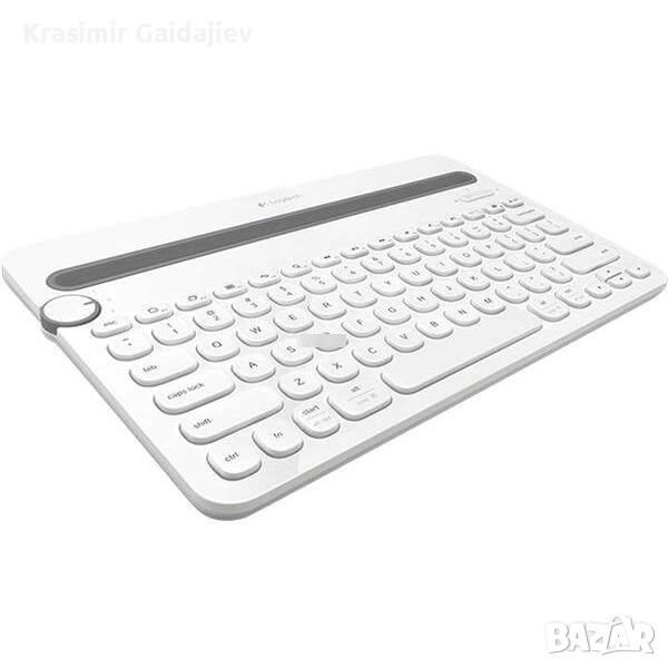 Logitech K480 Bluetooth Multi-Device KB клавиатура, бял, немска версия, снимка 1