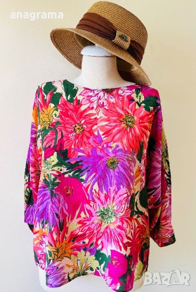 Weekend Maxmara silky floral tunic копринена прекрасна туника  , снимка 1