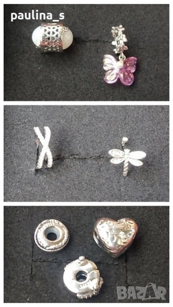 Талисмани за гривна и единични клипсове Pandora / проба s925 и печат на ювелира, снимка 1