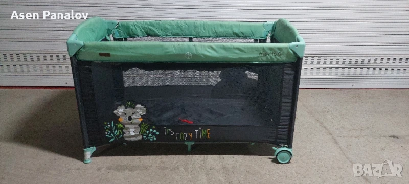 Бебешка кошара за спане и игра с падаща страна Chipolino Мерида, снимка 1