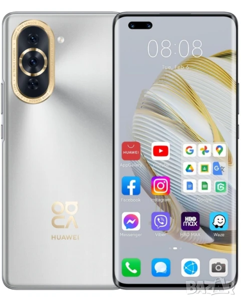 Huawei Nova 10 Pro, 8/256GB, Starry Silver Dual sim Селфи камера 60мрх , снимка 1