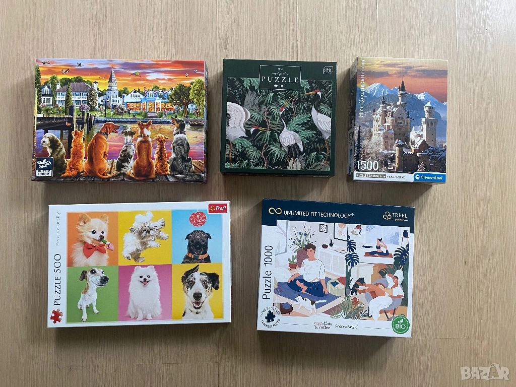 Пъзели 500, 1000 и 1500 части Clementoni, Black Sea, Trefl, Interdruck, снимка 1