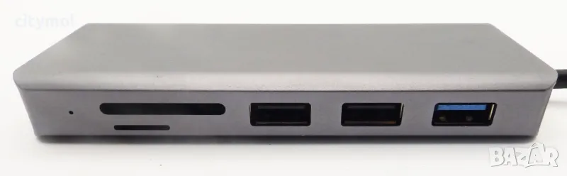 9 в 1 USB C хъб, алуминиев, 3xUSB , HDMI 4K, 1080P VGA, SD,TF, PD, Audio , снимка 1