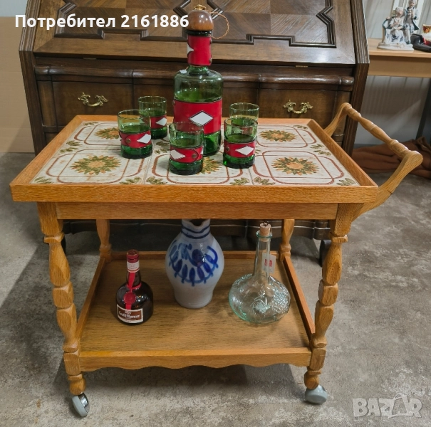 Сервизна количка с керамичен плот , снимка 1