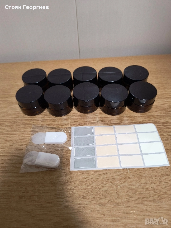 10 броя стъклени бурканчета за съхранение цената е за всички , снимка 1