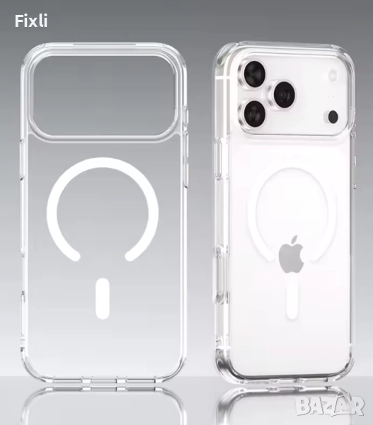 MagSafe калъф за iPhone 17 Pro/17 ProMax–прозрачен,тънък,удароустойчив, снимка 1
