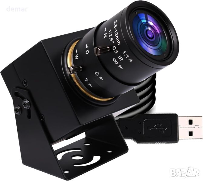 Svpro 4K USB камера HD Уеб с ръчен фокус с 2,8-12 mm променлив обектив, снимка 1