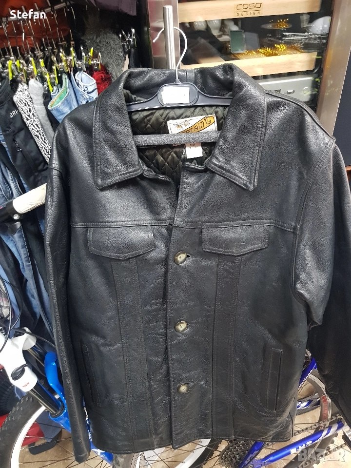 мъжко кожено палто чиста кожа е, снимка 1