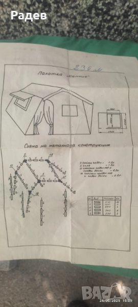 Палатка модел " Камчия"., снимка 1
