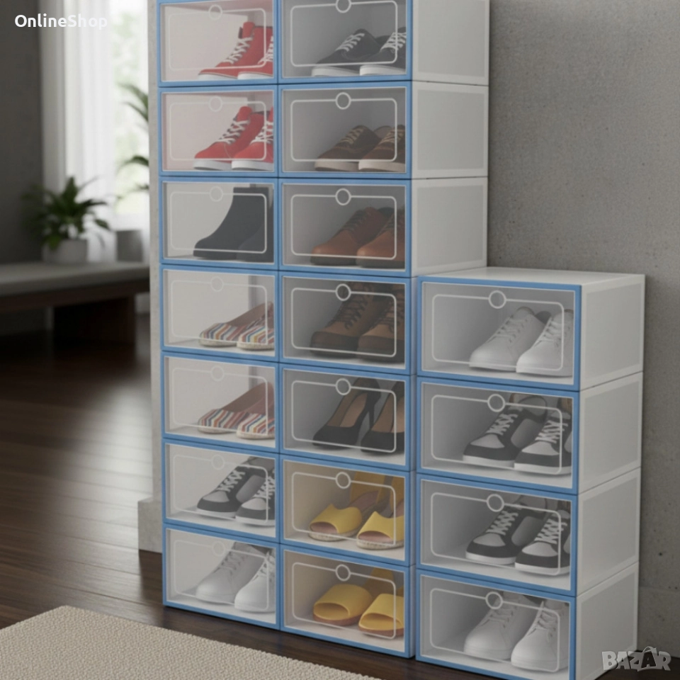 Пластмасова кутия за обувки (12 броя), снимка 1
