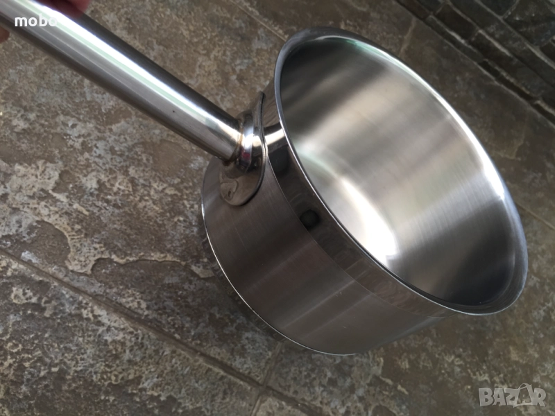 Тенджера от неръждаема стомана, огледално полирана , марка CONTACTO, Германия. Размери:  диаметър 1, снимка 1