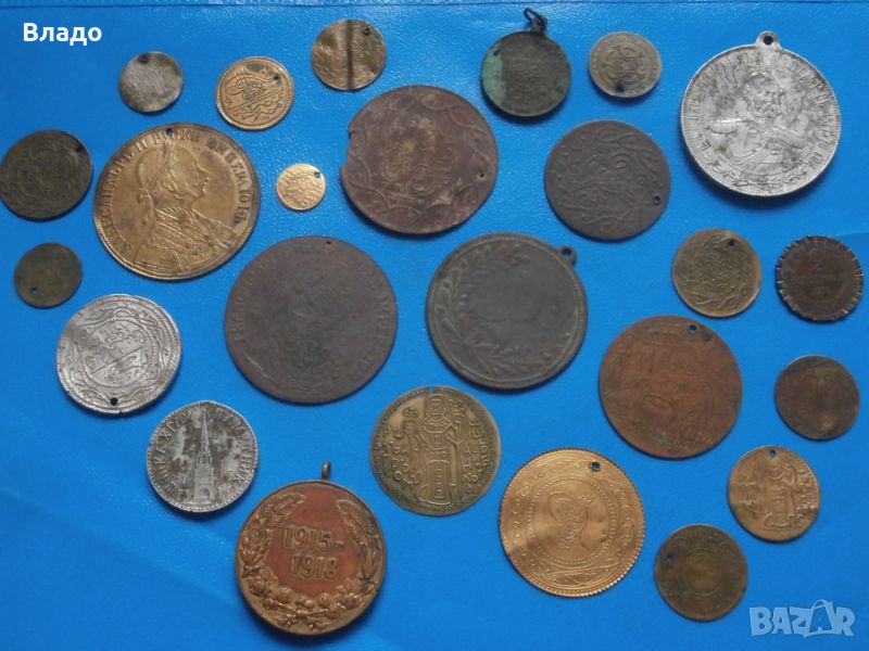 Лот стари български медали и пендари , снимка 1
