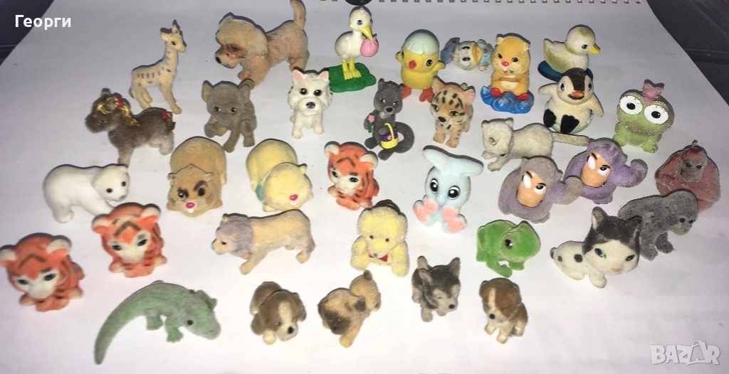 Голям лот фигурки на животни от кадифе от Италия., снимка 1