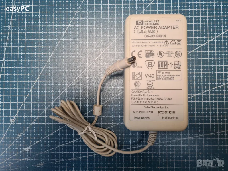 Оригинален захранващ адаптер HP Model NO: C6409-60014 18V 1100mА ADP-20HB, снимка 1