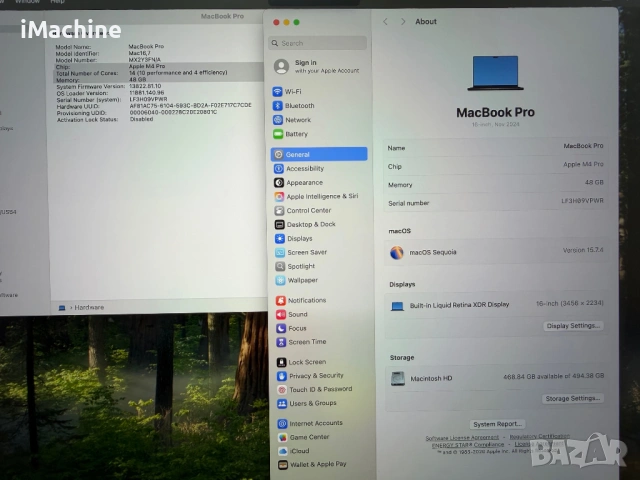 ЧИСТО НОВ MacBook Pro 16" M4 PRO Chip 14-CPU/20-GPU/48GB RAM/512GB SSD, снимка 9 - Лаптопи за работа - 53972637