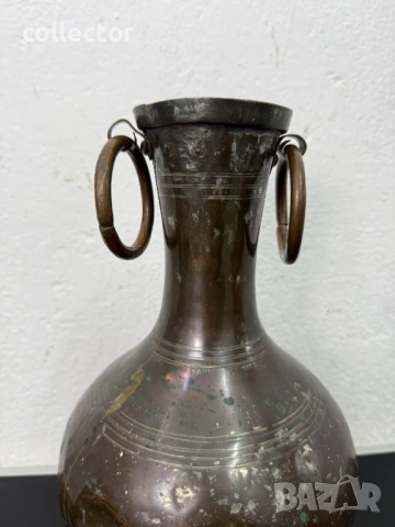 Ръчно кован меден съд / саксия. №7799, снимка 2 - Антикварни и старинни предмети - 53015769