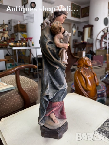 Красива дървена фигура №7902, снимка 2 - Антикварни и старинни предмети - 53679747