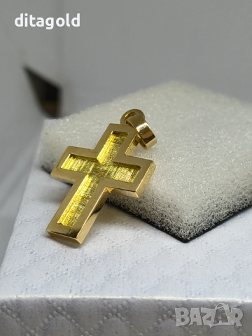 Златен 18К медальон кръст 8.45 гр 18К , снимка 5 - Колиета, медальони, синджири - 52773733