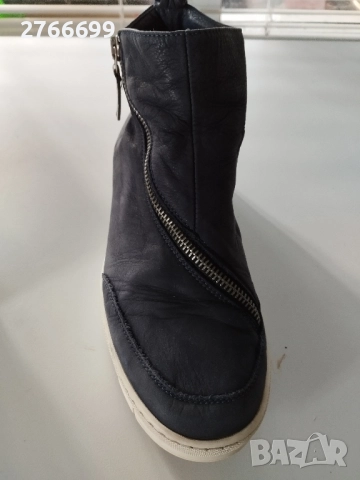 Естествена кожа, Nude of Scandinavia, тъмносини боти номер 40, снимка 3 - Дамски боти - 51949889