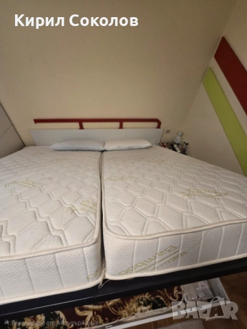 Продажба на легло с матраци и подматрачна рамка, снимка 3 - Матраци - 53622777