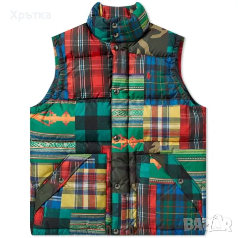 Polo Ralph Lauren Patchwork - Оригинален мъжки елек размер 2XL, снимка 1 - Якета - 47983107