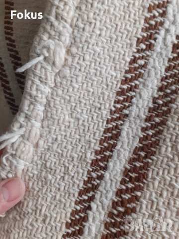 Стара дебела вълнена черга килим рогозка, снимка 5 - Антикварни и старинни предмети - 53413060